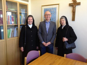 Syster Edelhild, rektor Mats, och syster Gudrun.